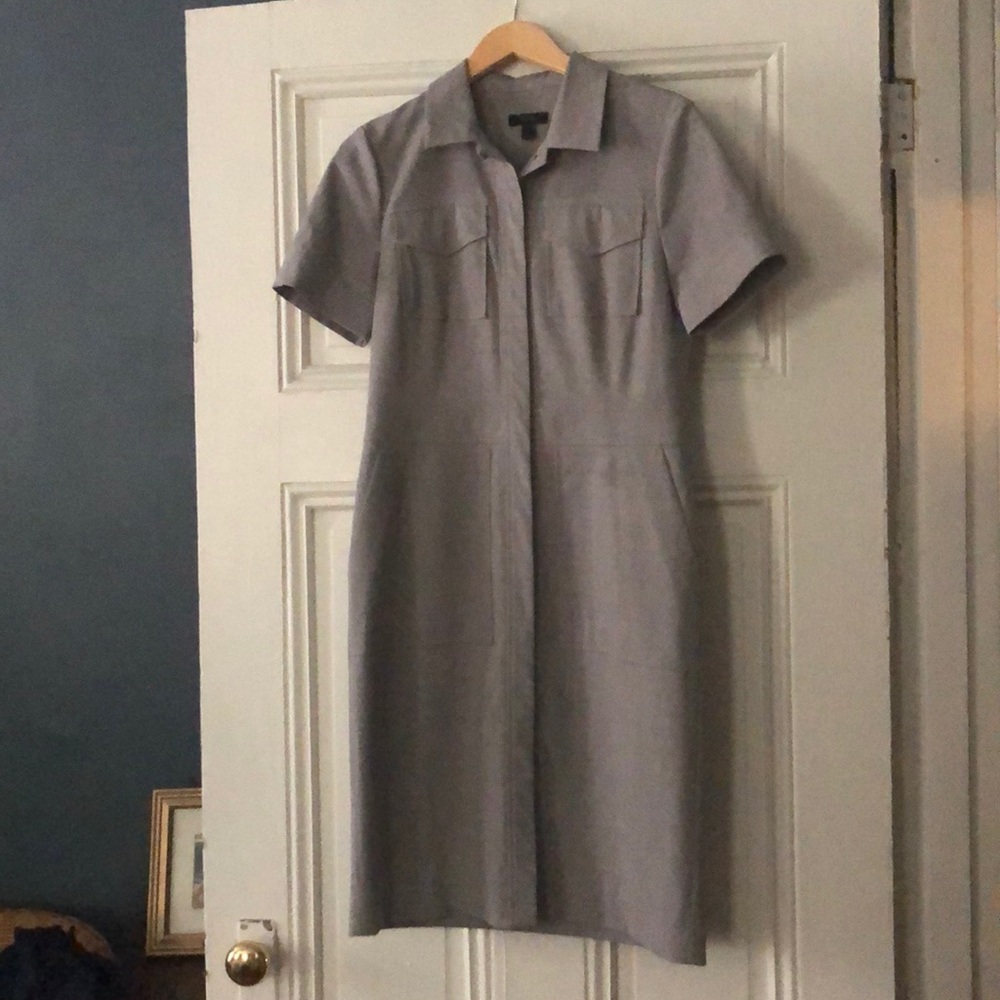 Heather grey JCrew dress, sz 8.
